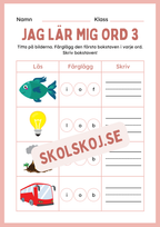 Jag lär mig ord 3 - Häfte