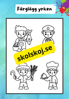 Färglägg yrken