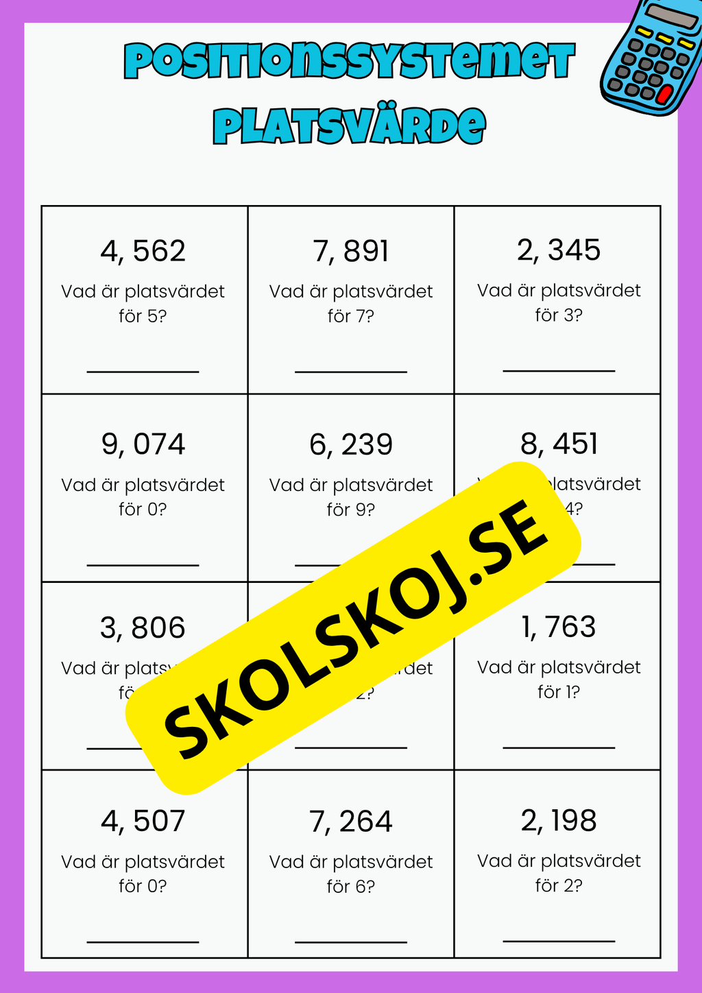 Positionssystemet platsvärde