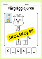 Färglägg, titta och skriv - Häfte