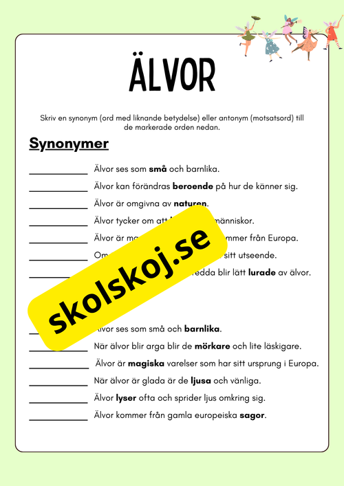 Älvor - Kul och spännande fakta om älvor och lite till