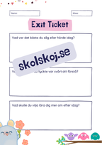 Exit ticket - 8 sidor