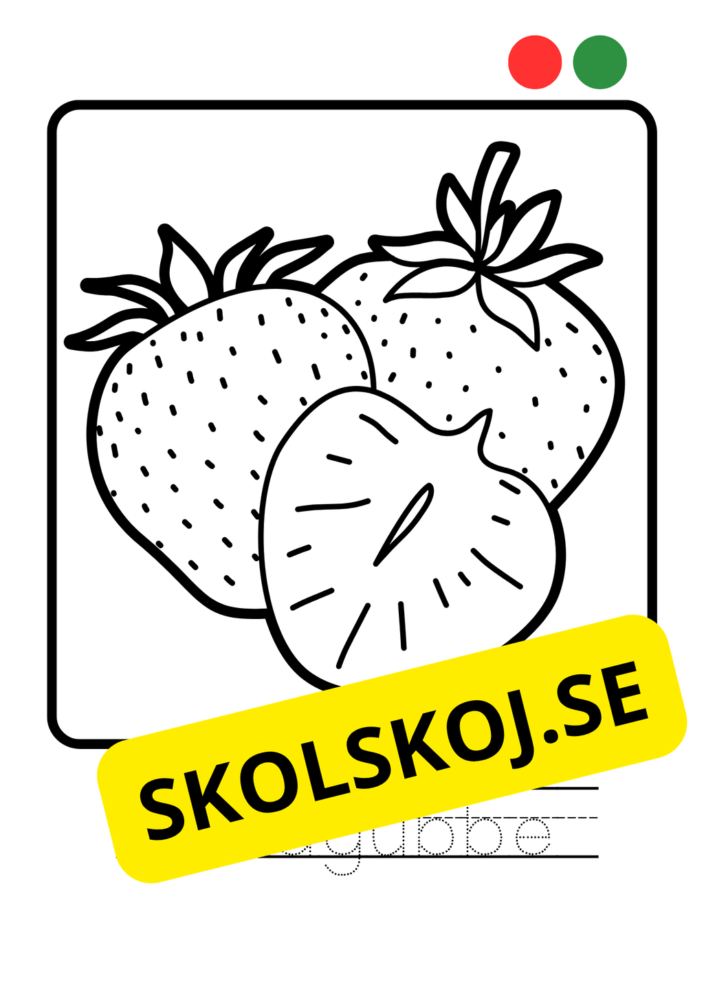 Målarbok - Frukter