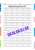 Veckans bokstav - Bokstaven Rr