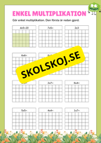 Enkel multiplikation - Häfte - Tema monster