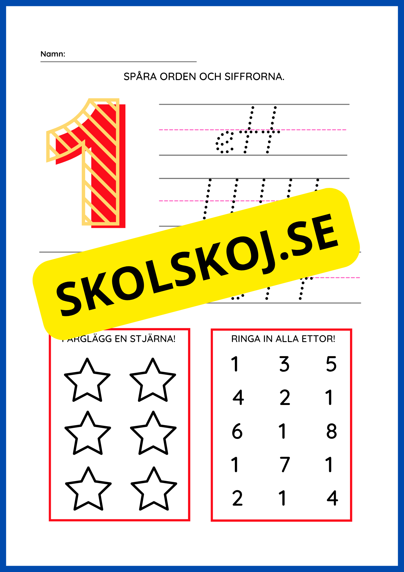 Spåra och lär dig siffror - 0 - 9