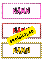 Namnskyltar - A4 - Redigerbara