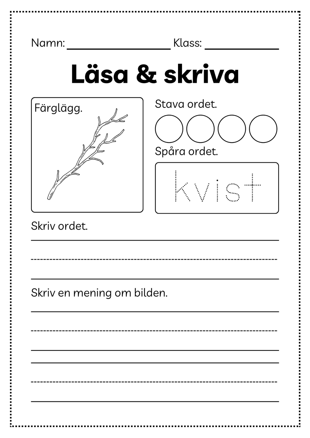 Läsa och skriva - Häfte