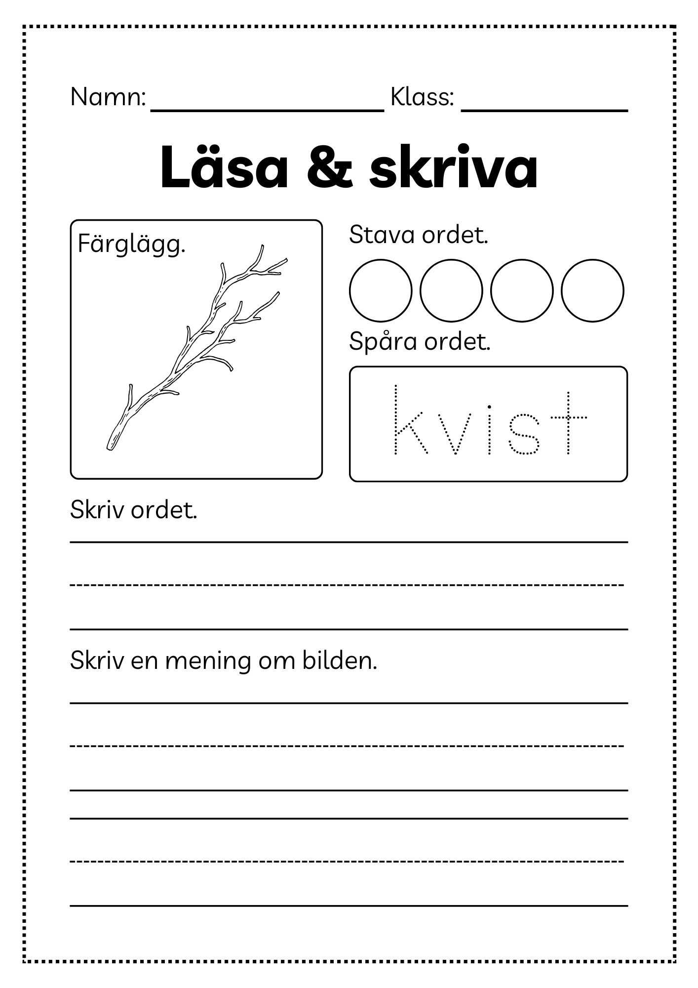 Läsa och skriva - Häfte