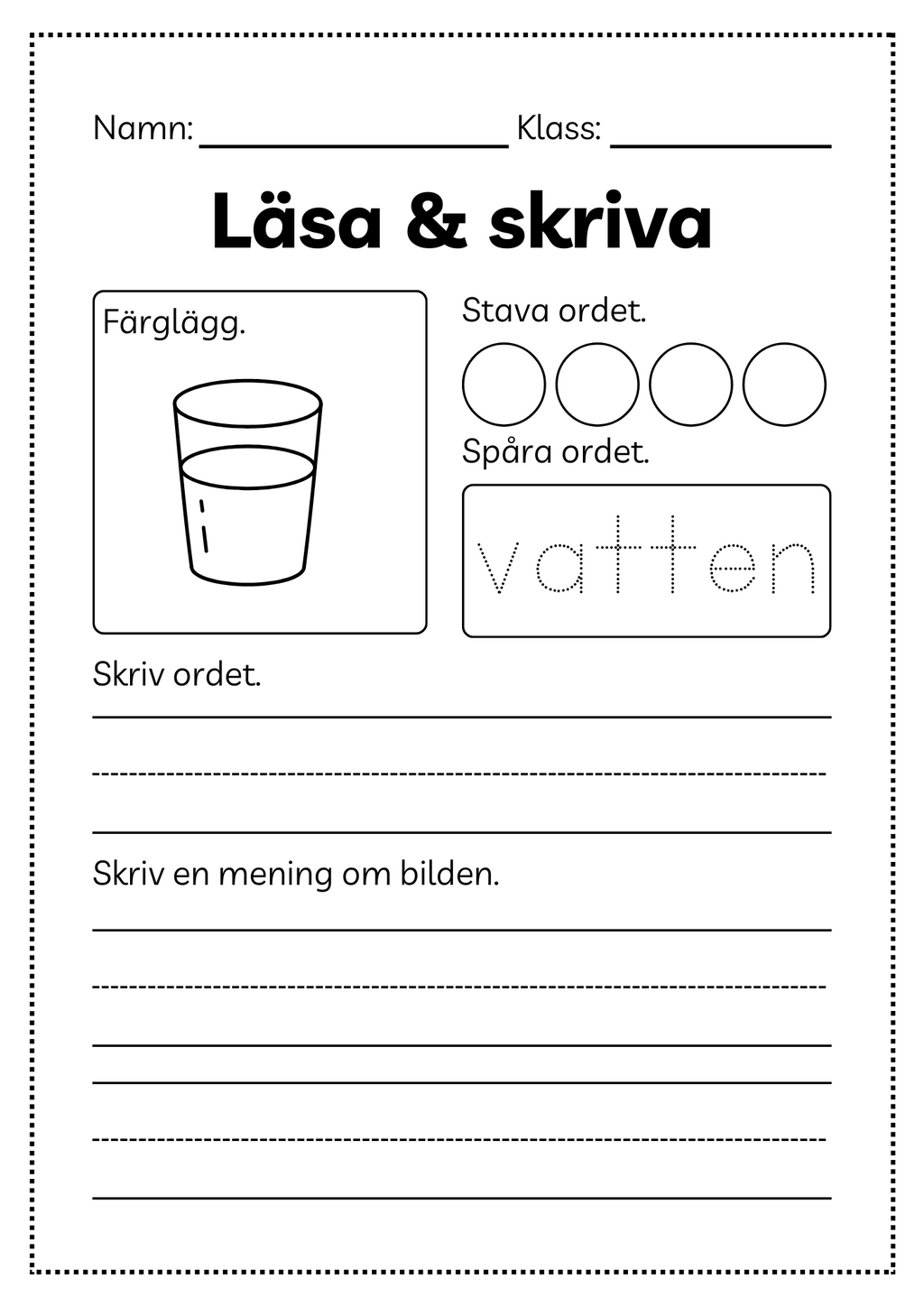 Läsa och skriva - Häfte