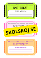 Exit ticket - Det här har jag lärt mig idag