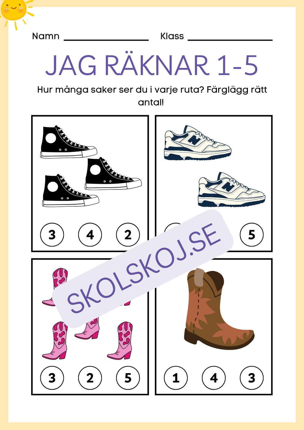 Jag räknar 1 - 5 - Häfte