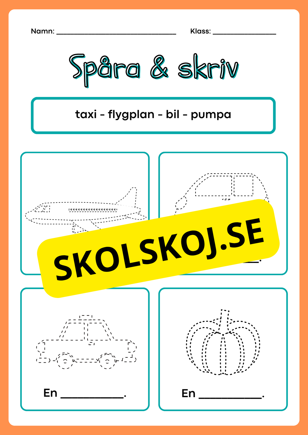 Spåra och skriv - Häfte
