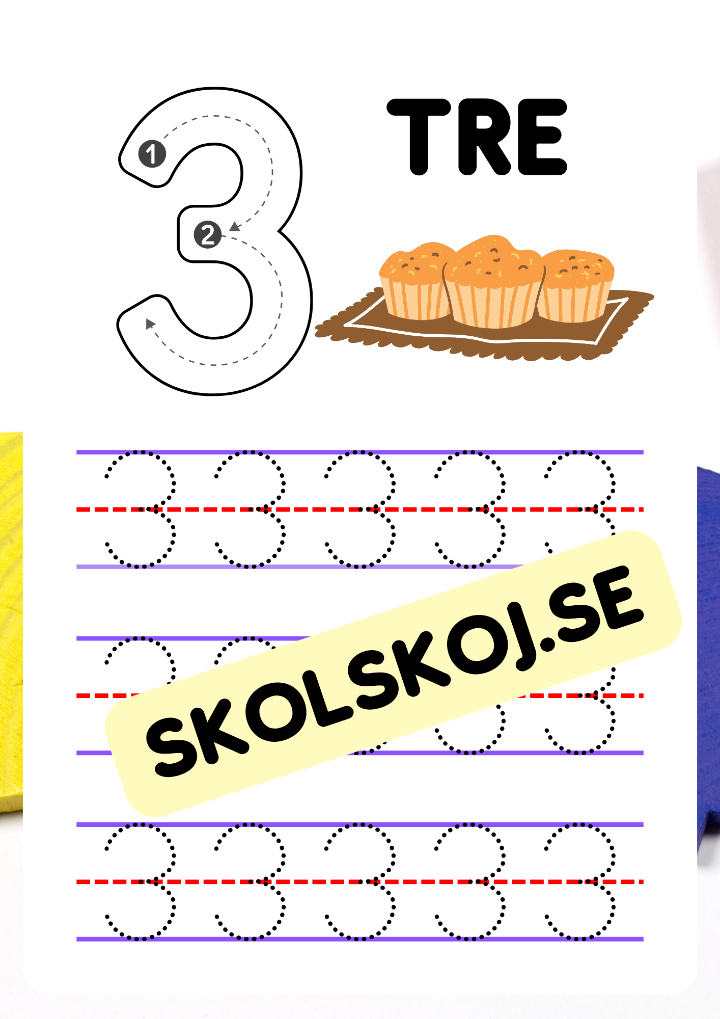 Jag lär mig skriva siffror - 1 - 10