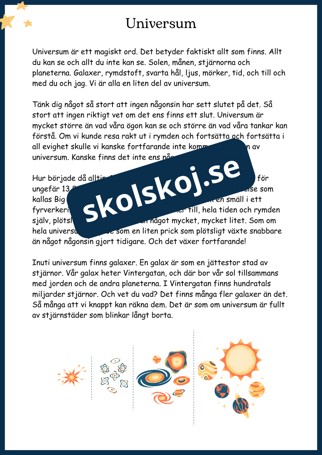 Upptäck universum - Årskurs 4 - 6 (26 sidor)