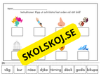Klipp ut och klistra fast orden