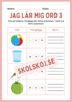 Jag lär mig ord 3 - Häfte