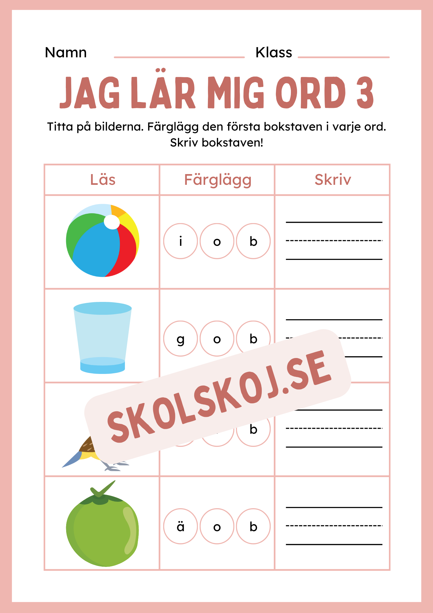 Jag lär mig ord 3 - Häfte