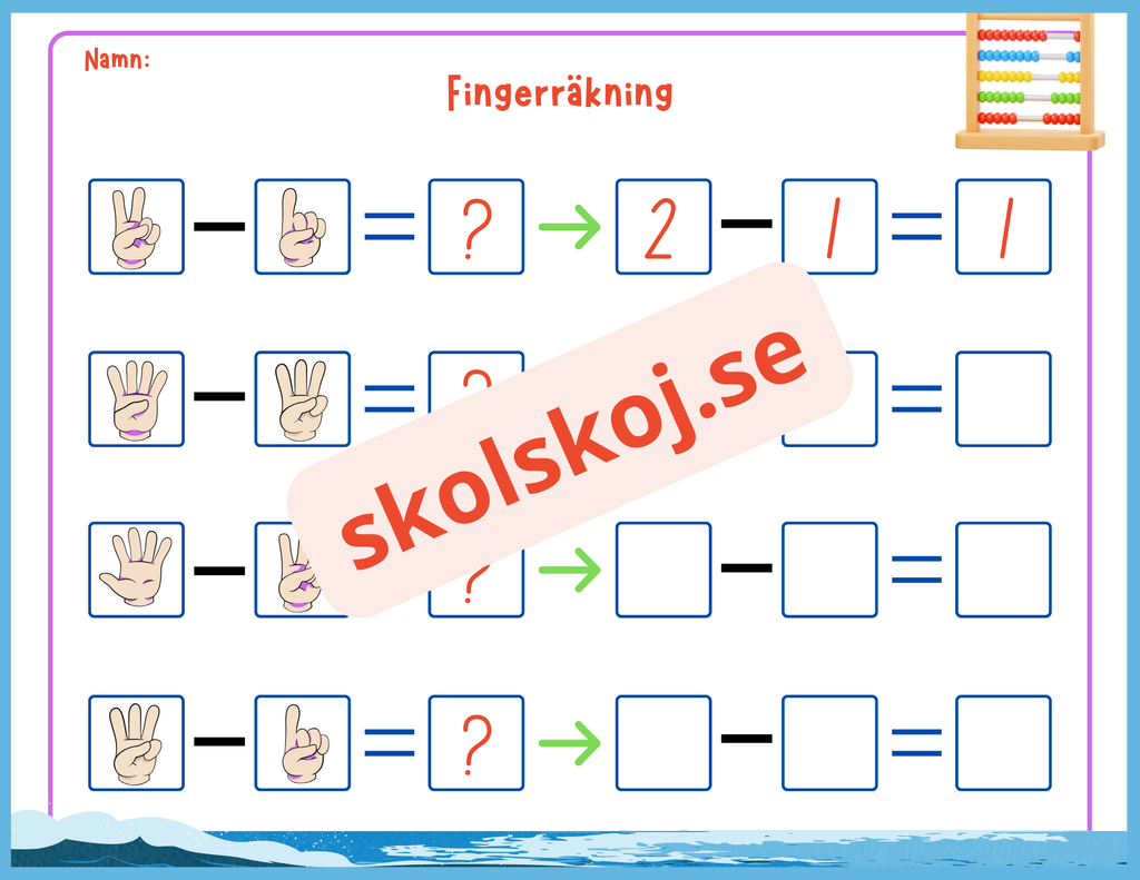 Fingerräkning - Häfte