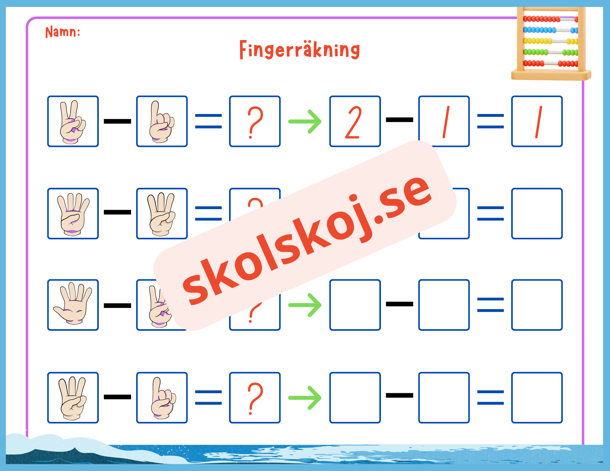 Fingerräkning - Häfte