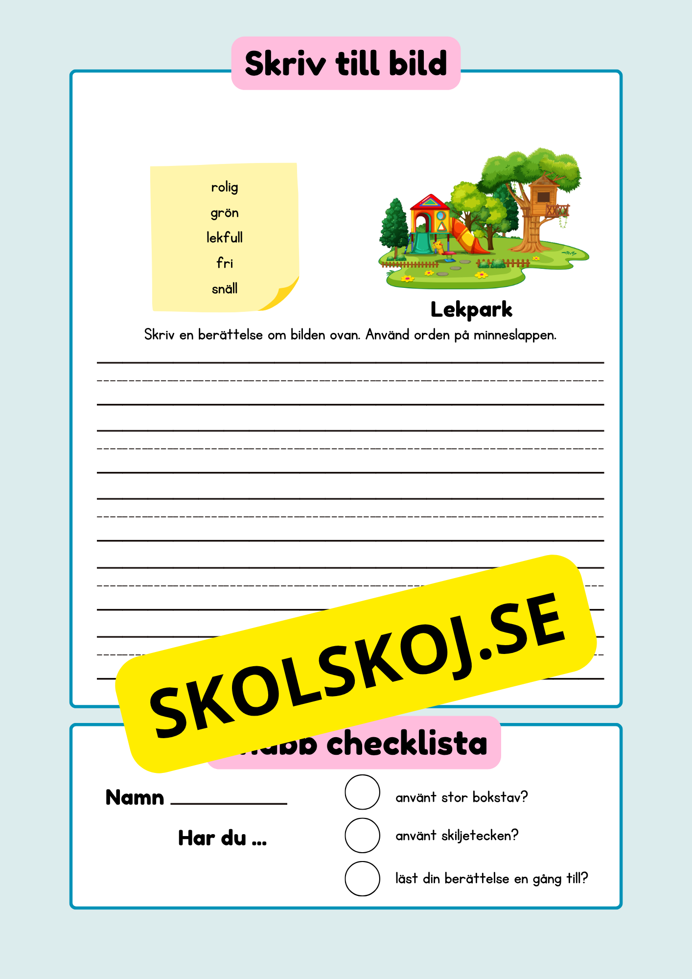 Häfte - Skriv till bild