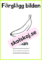 Färglägg bilderna - Skriv ordet