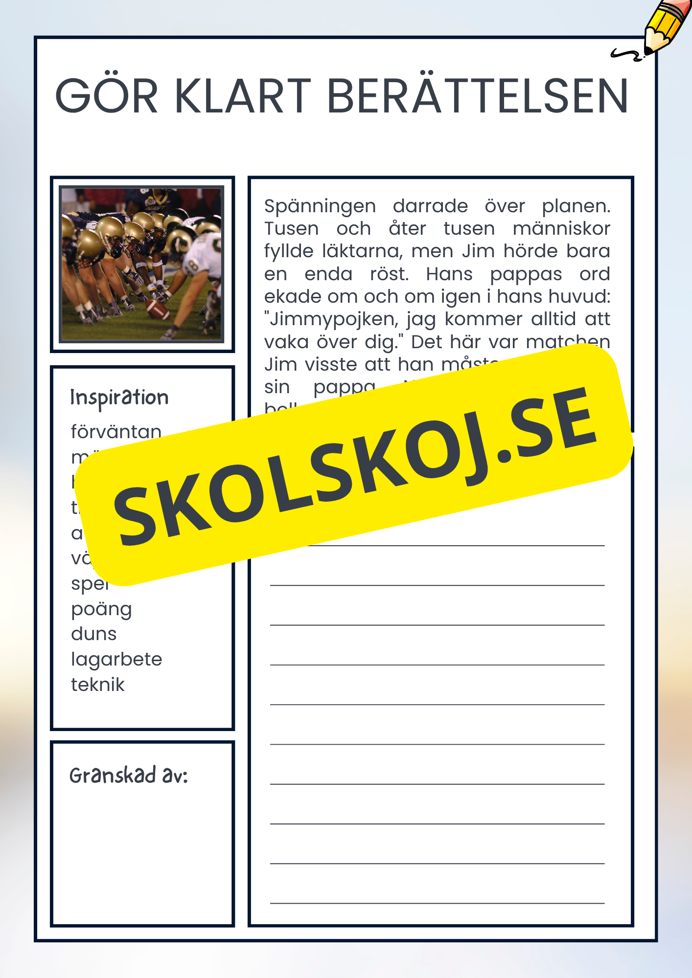 Gör klart berättelsen - Häfte