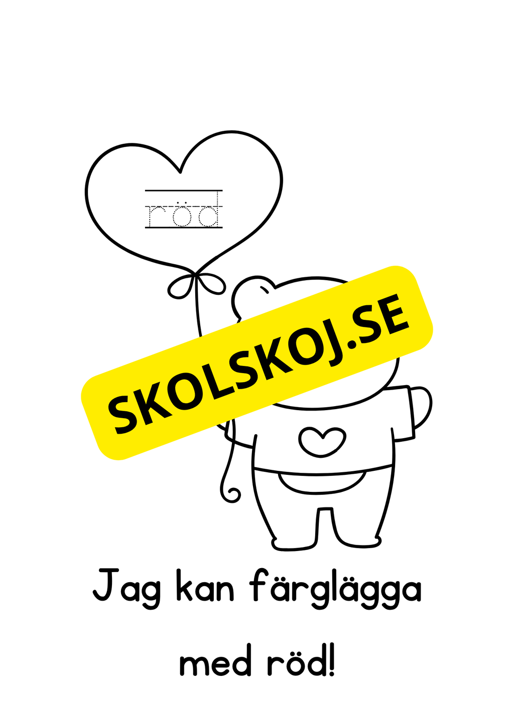 Alla hjärtans dag - Målarbok