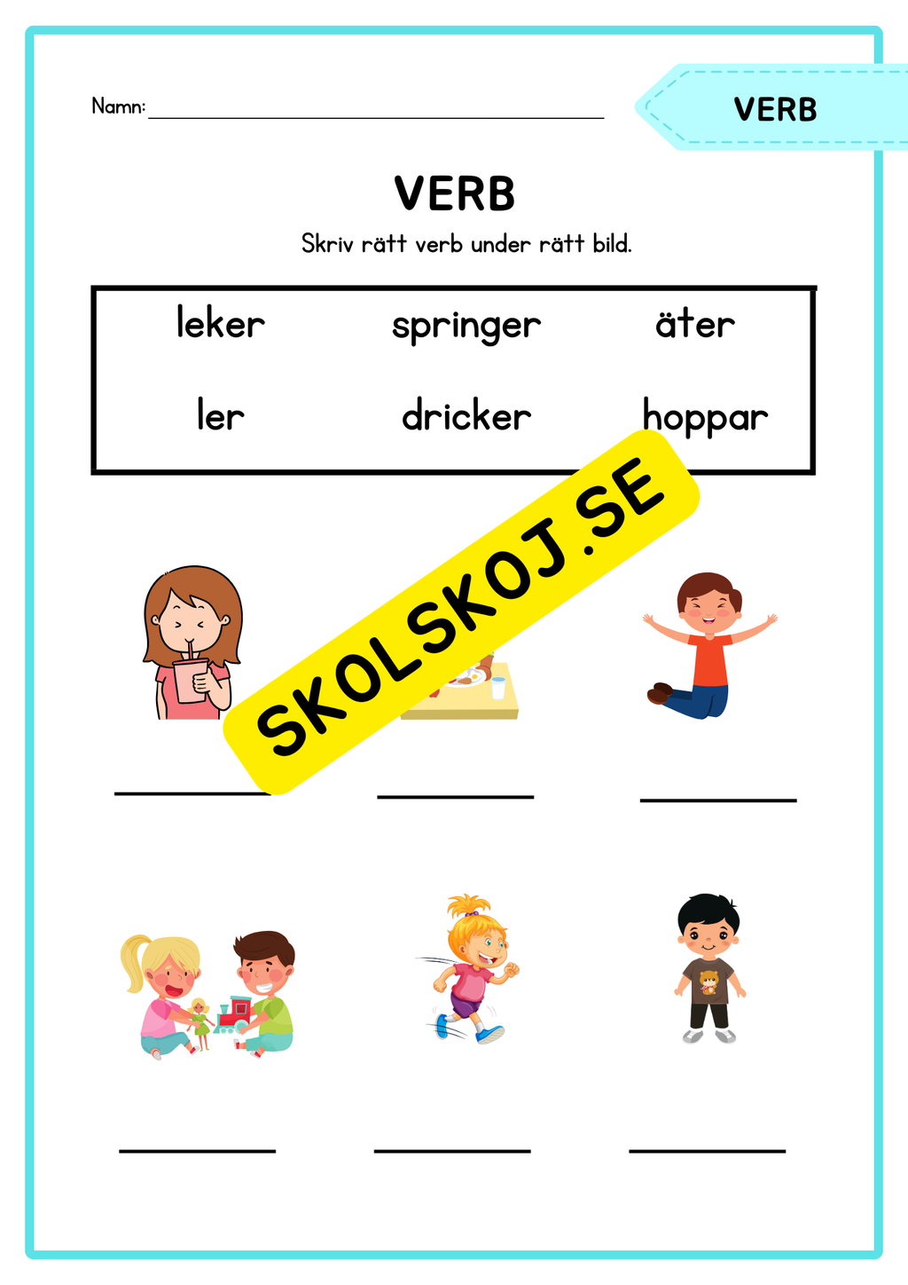 Häfte - Träna på verb