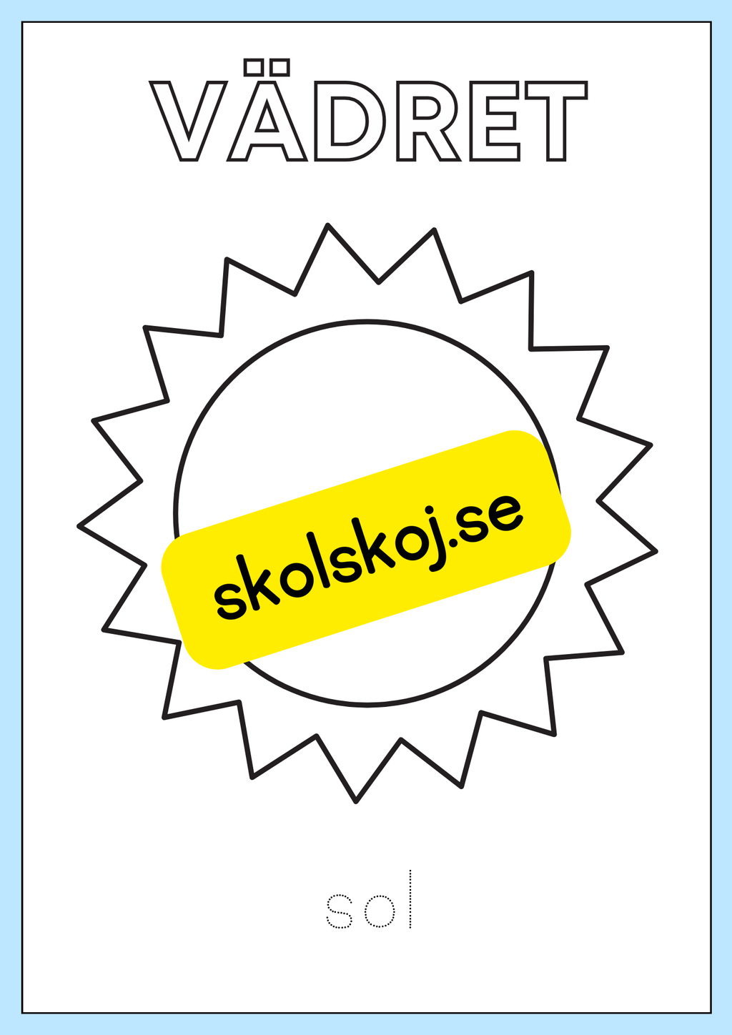 Vädret - Målarbok