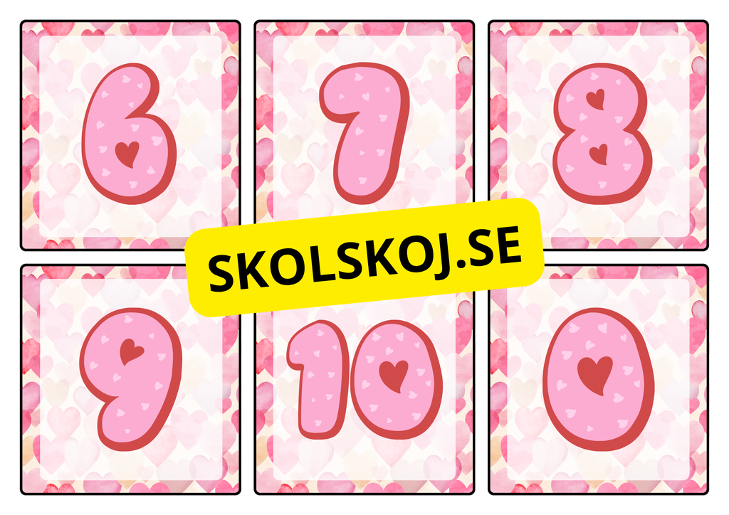Alla hjärtans dag - Sifferkort
