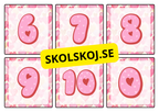 Alla hjärtans dag - Sifferkort