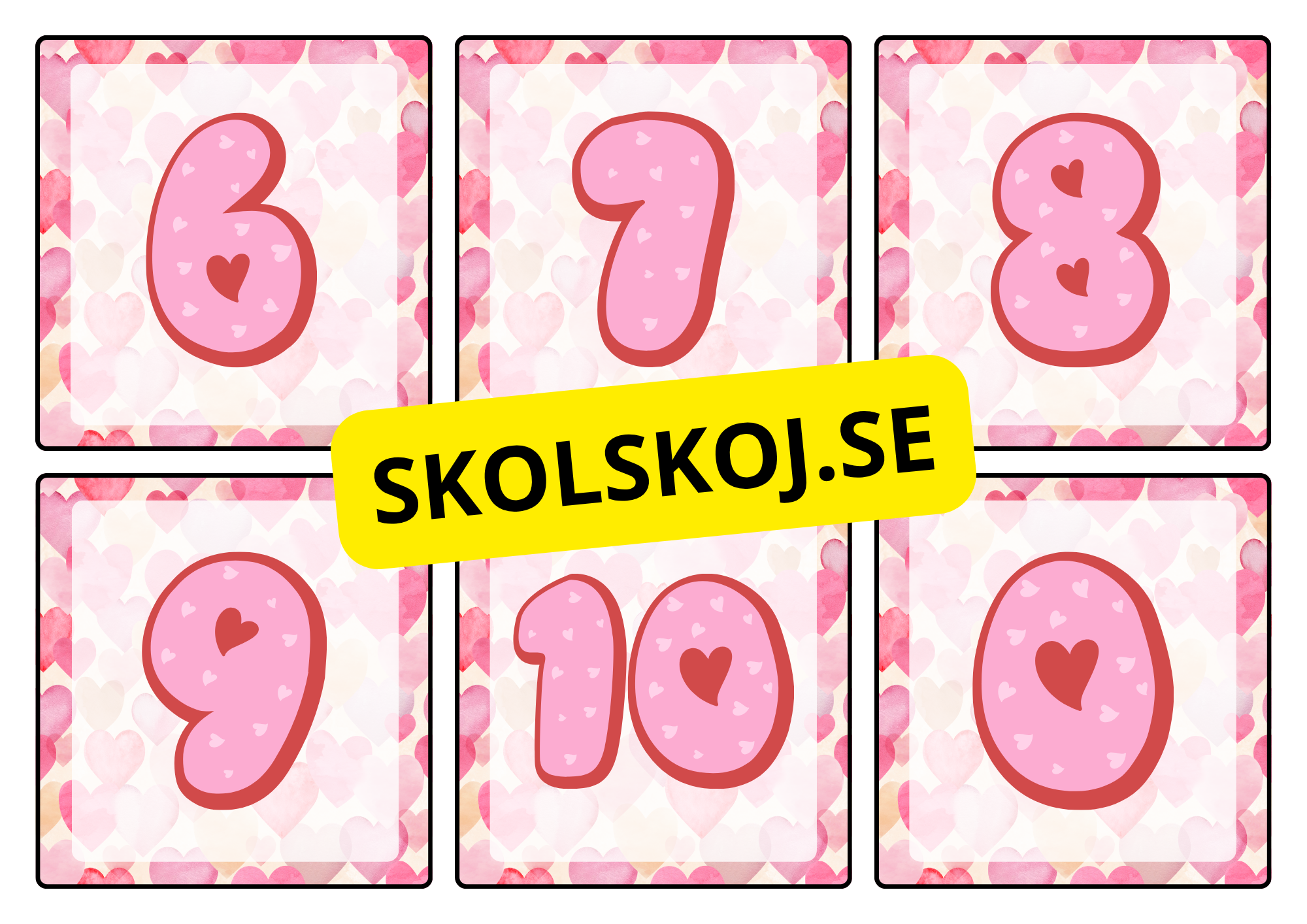 Alla hjärtans dag - Sifferkort