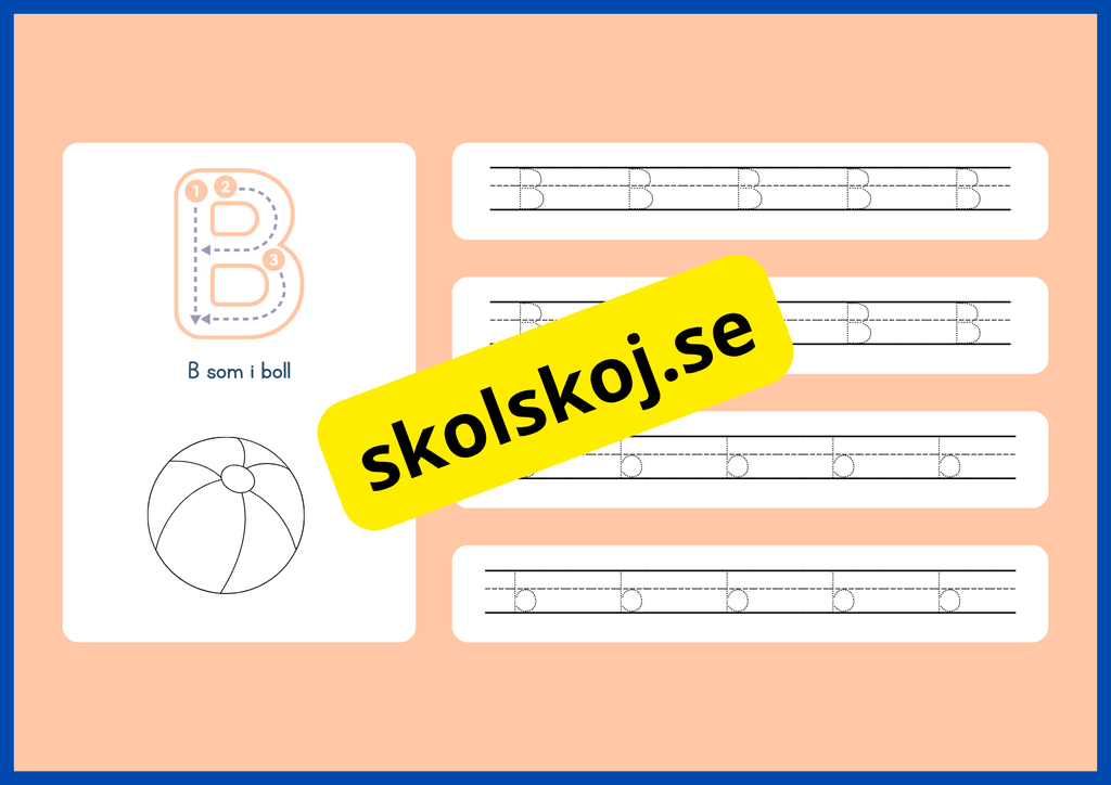 Jag lär mig alfabetet - Spåra bokstäver - Häfte