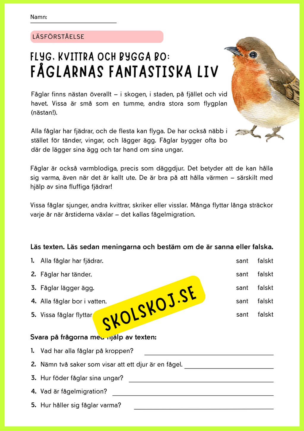 Djurens värld – Läs och lär