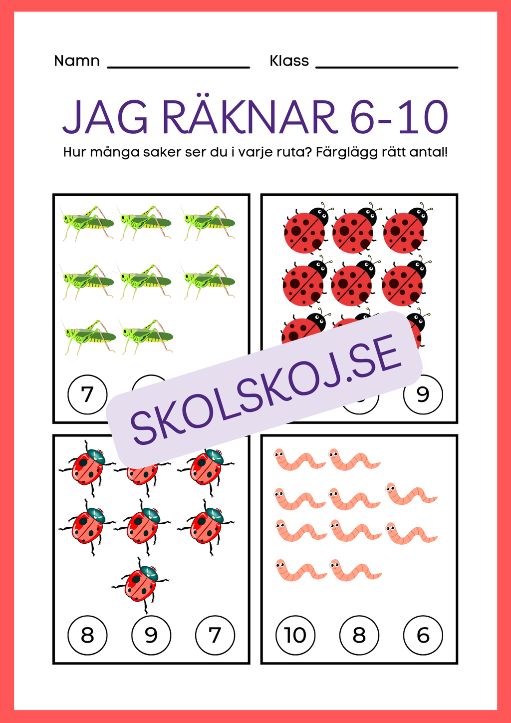 Jag räknar 6 - 10 - Häfte