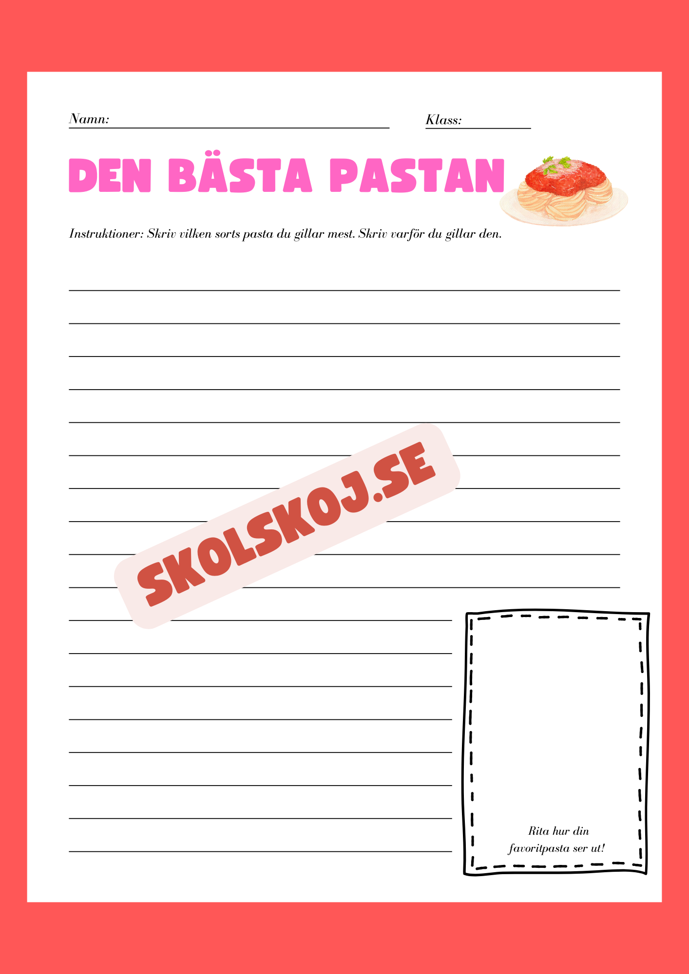 Min favoritmat - Häfte