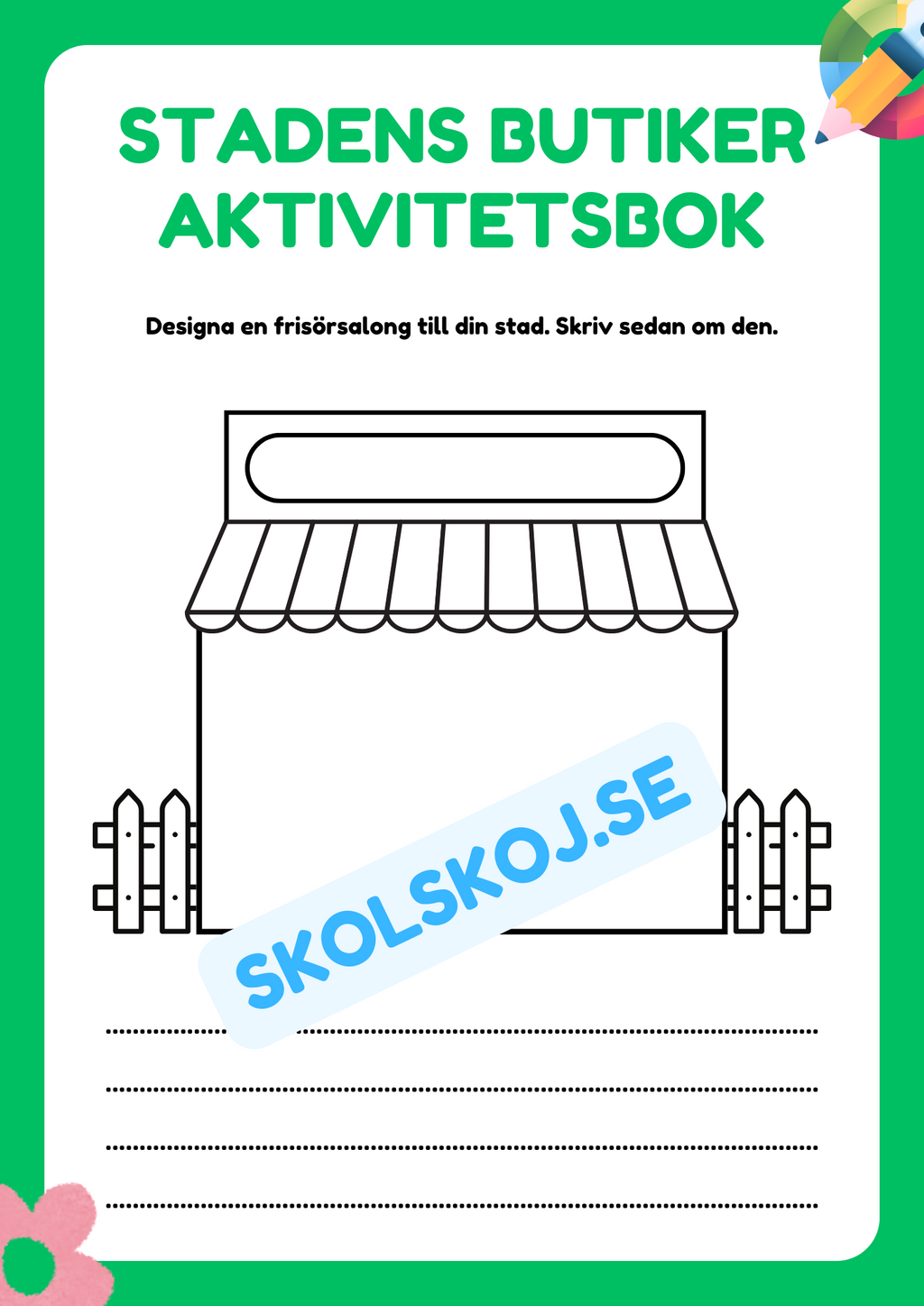 Stadens butiker - Aktivitetsbok