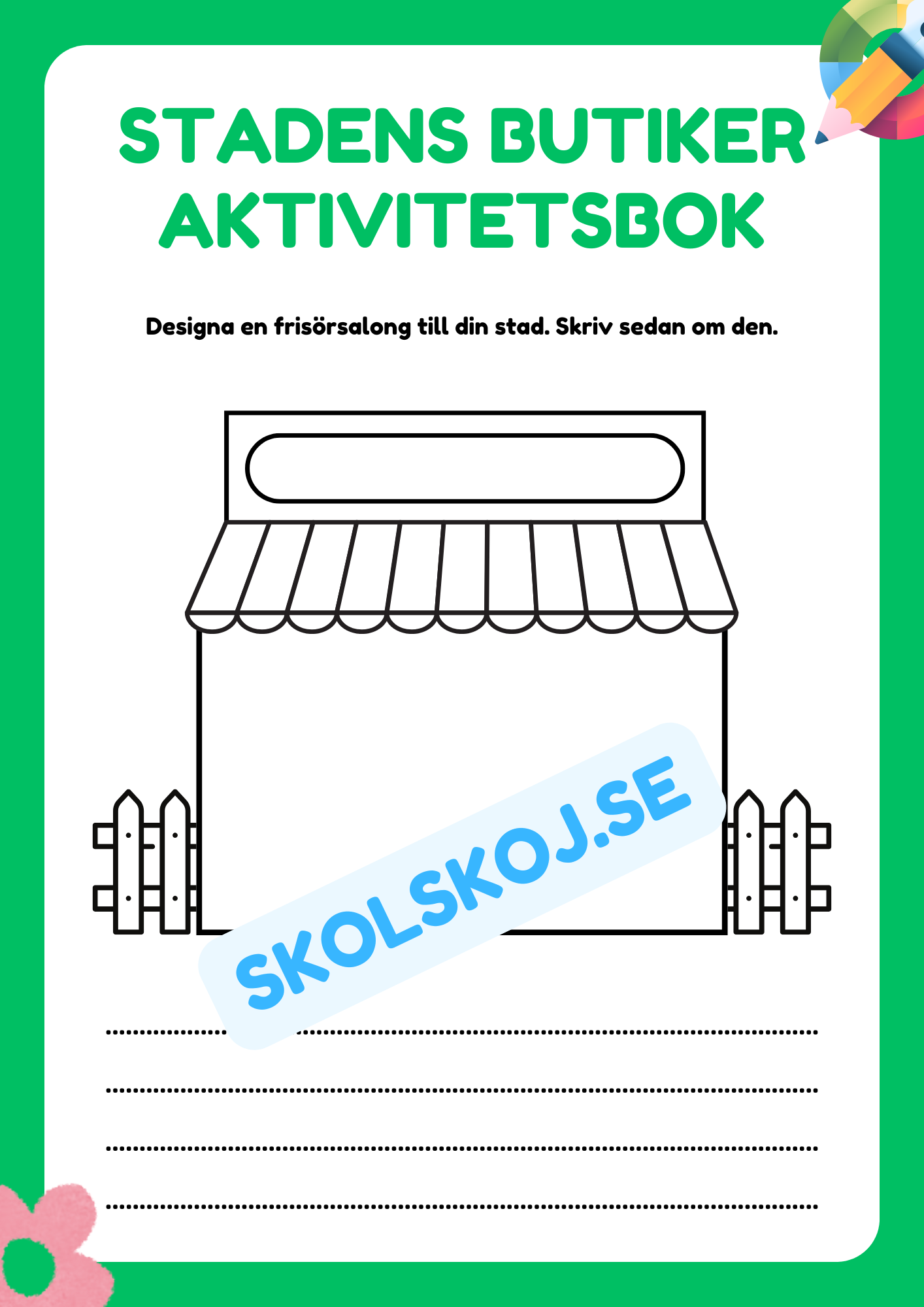 Stadens butiker - Aktivitetsbok