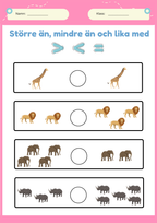 Större än, mindre än och lika med - Häfte