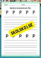 Veckans bokstav - Bokstaven Pp