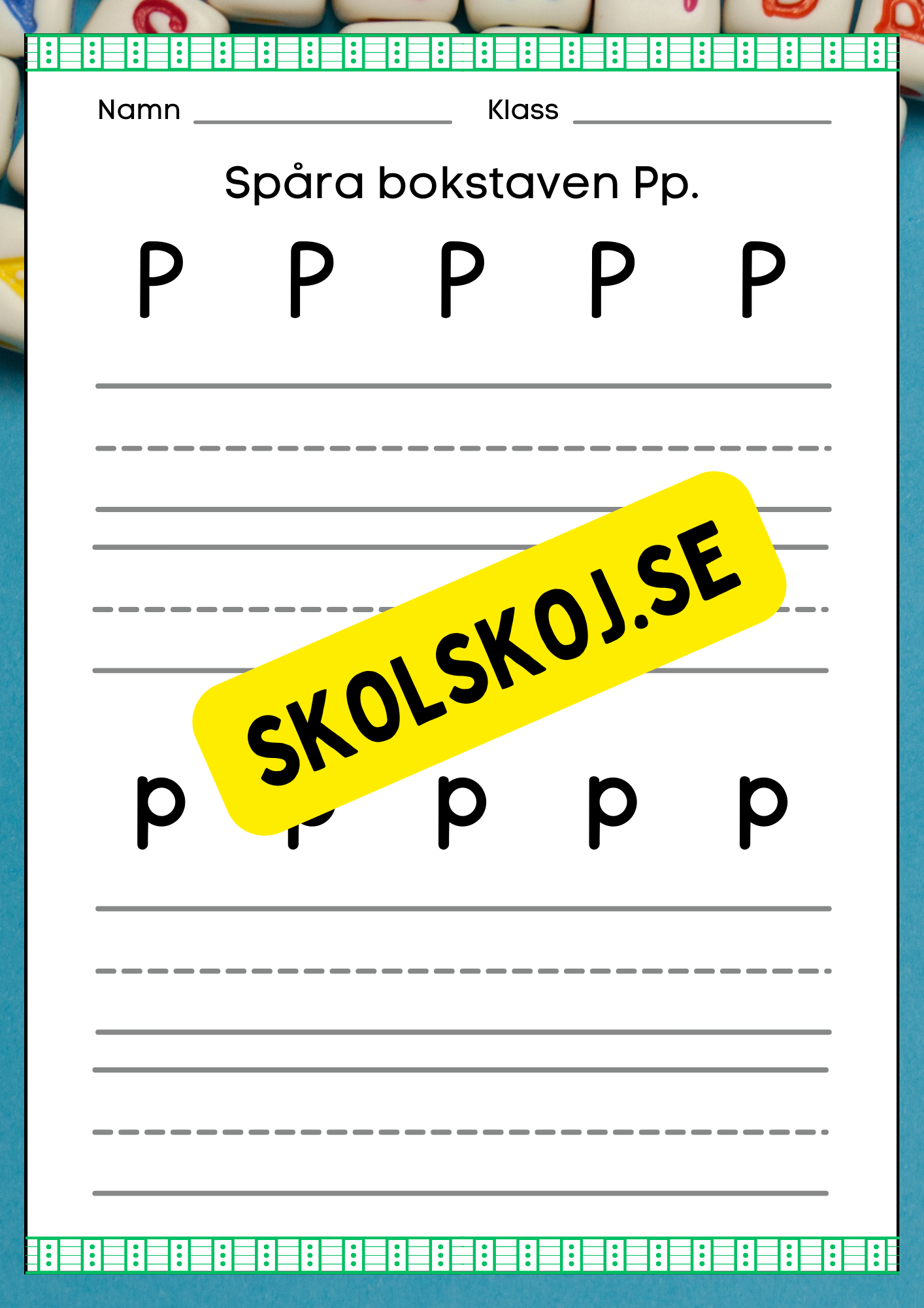 Veckans bokstav - Bokstaven Pp