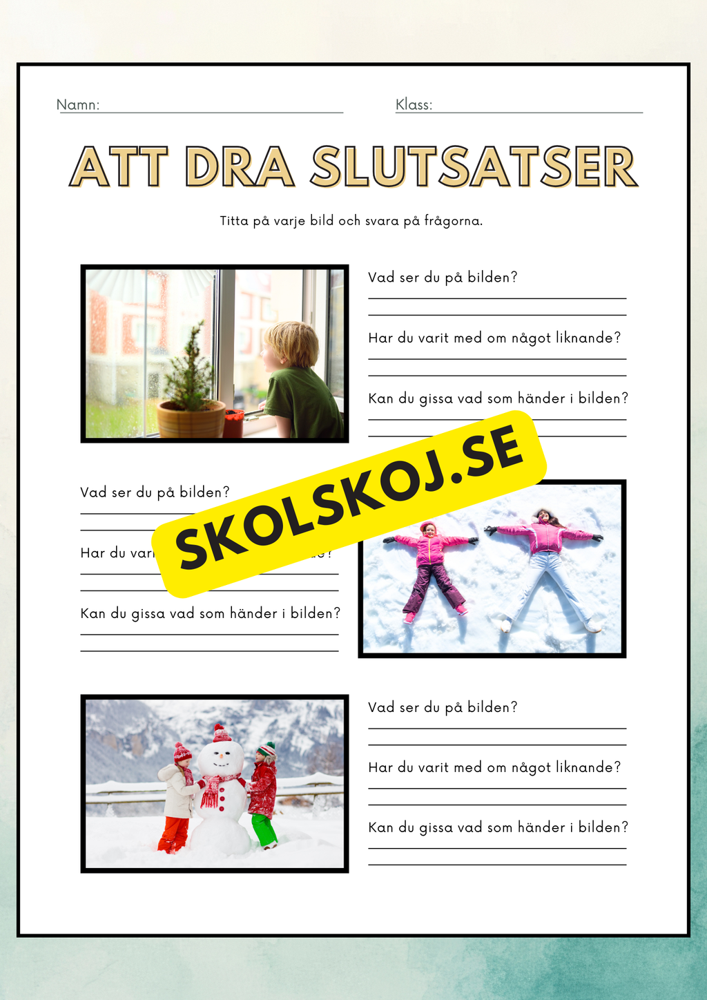 Att dra slutsatser - Häfte