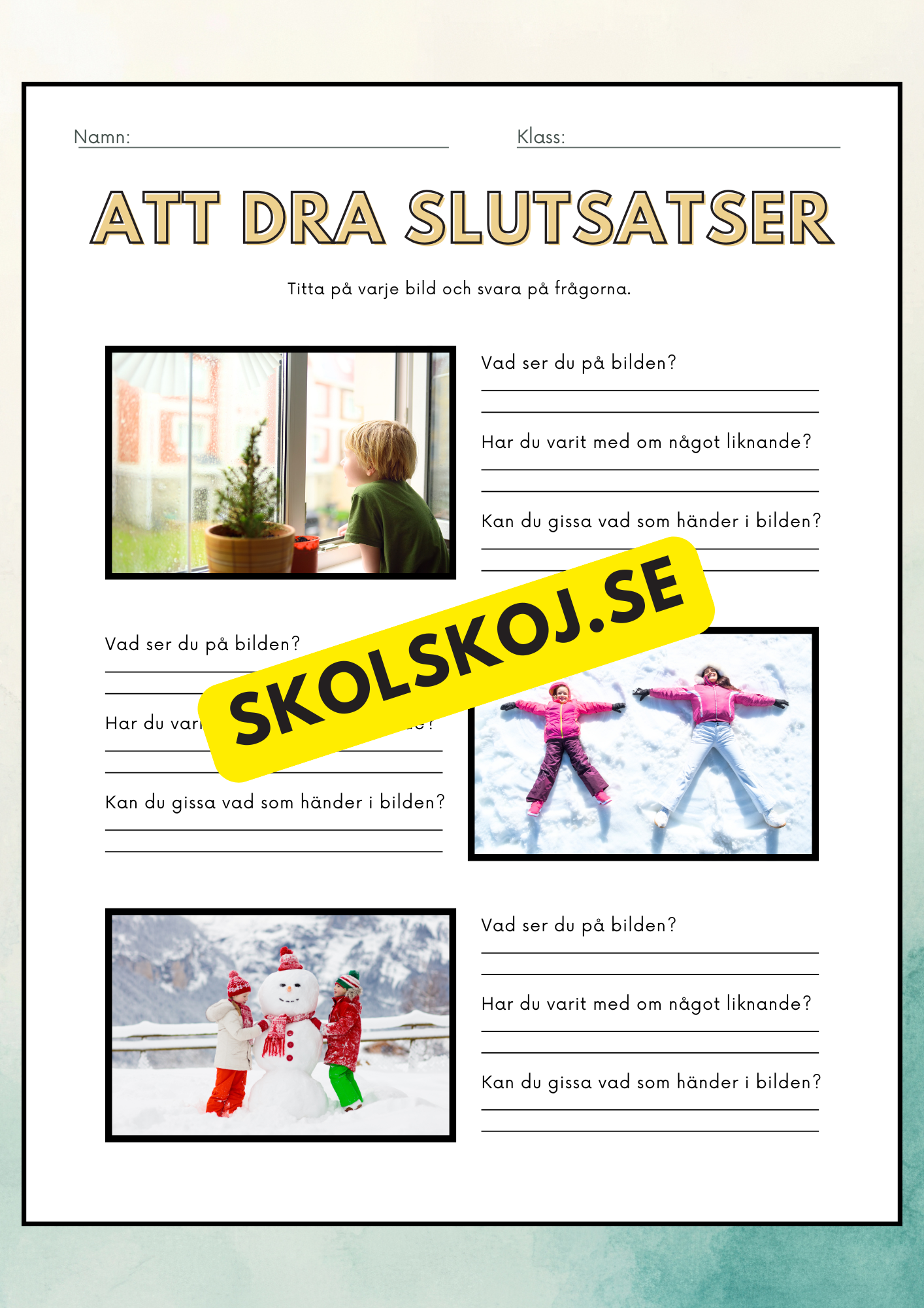 Att dra slutsatser - Häfte