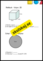 Geometri för årskurs 6 - Blandade uppgifter