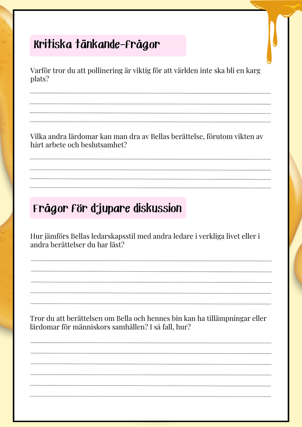 Bella räddar dagen - Läsförståelse - Åk 3 - 6