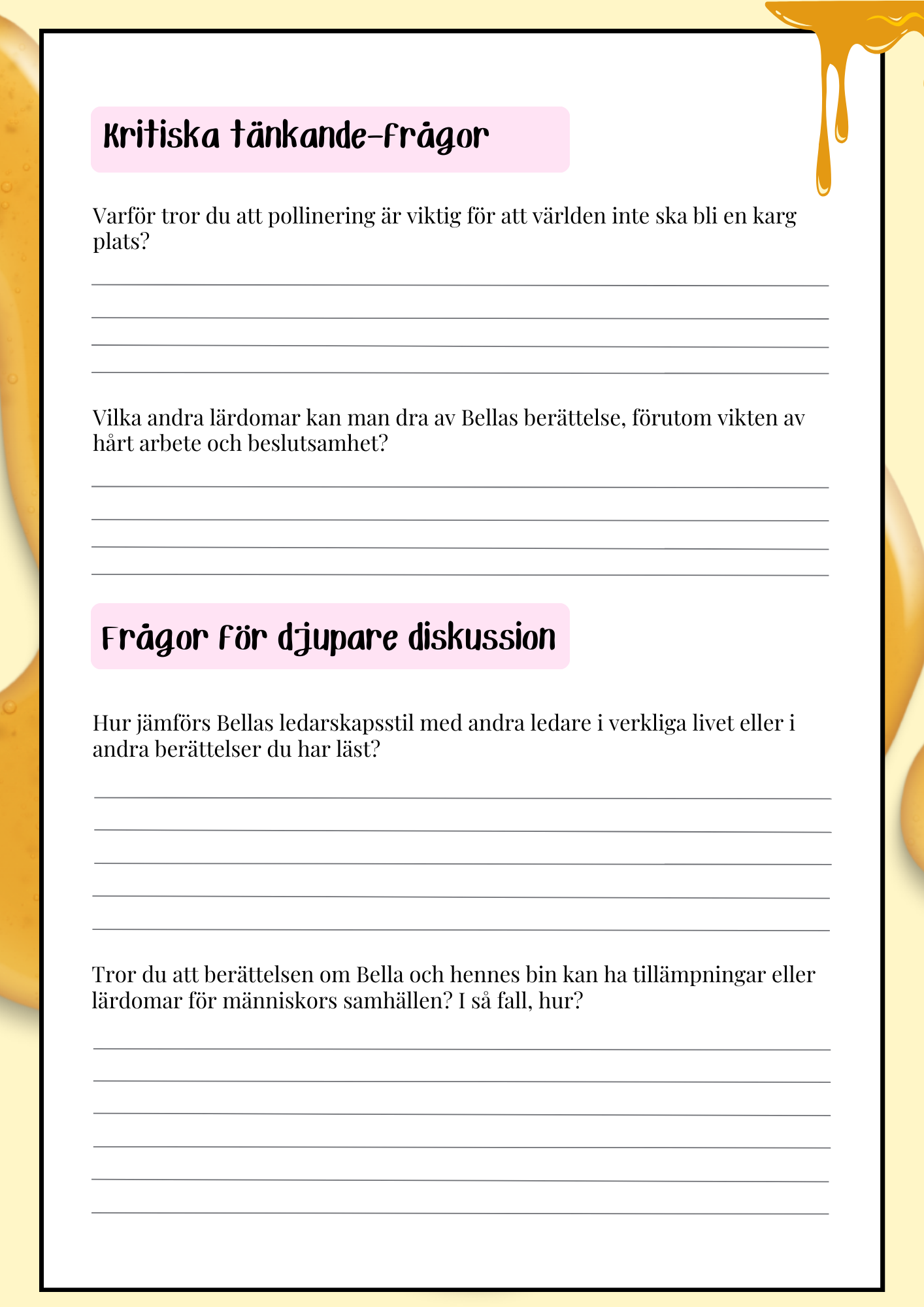 Bella räddar dagen - Läsförståelse - Åk 3 - 6
