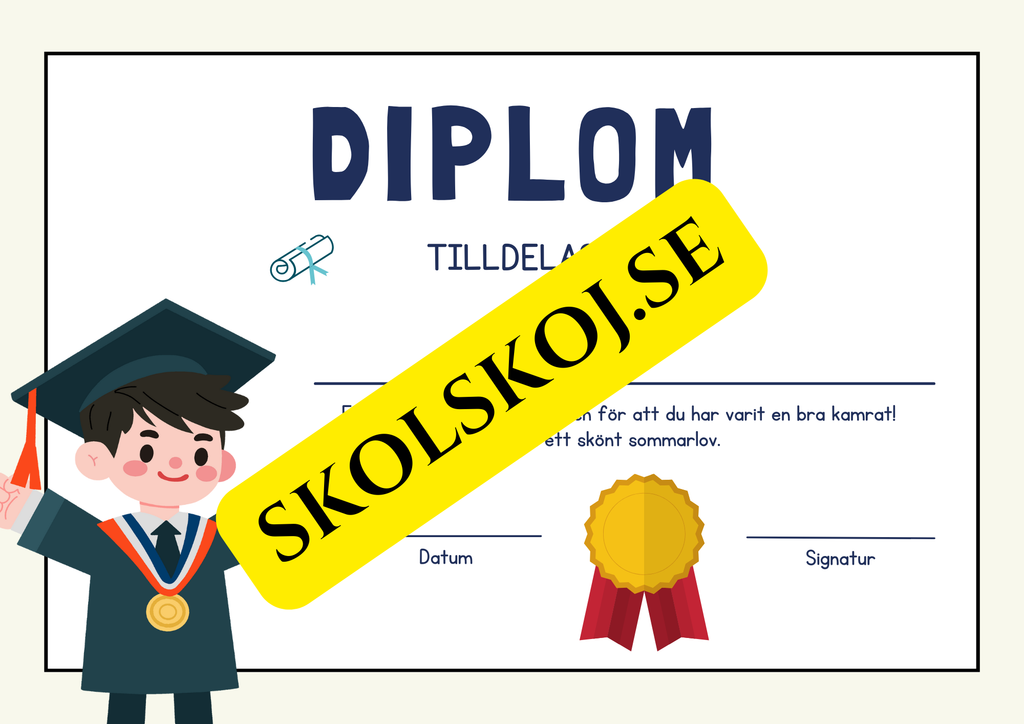 Diplom - Skolavslutning (5 st)