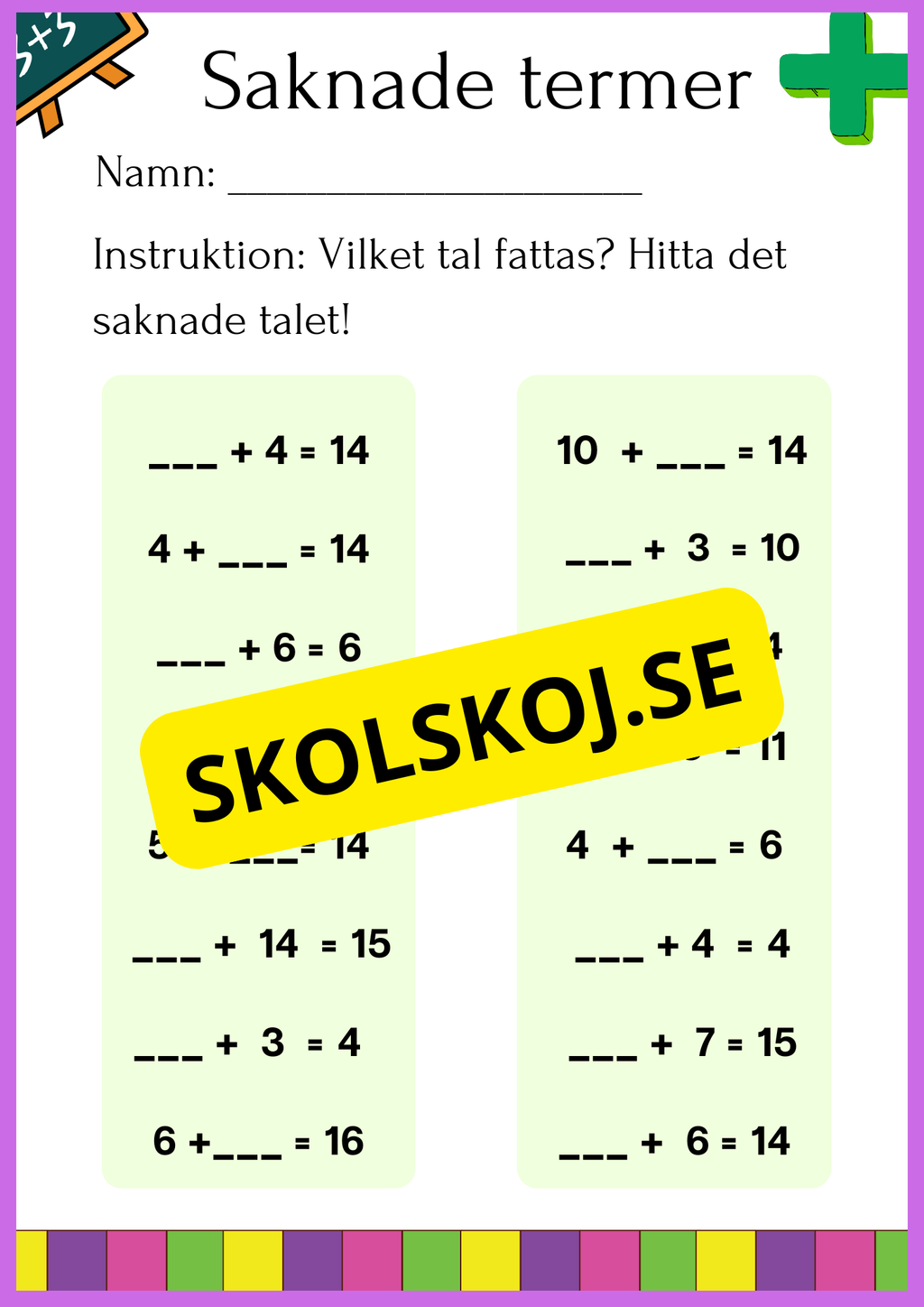 Saknade termer - Häfte