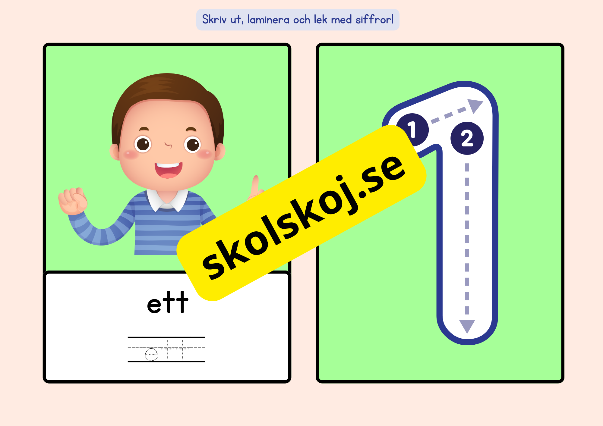 Sifferkort - A5 storlek